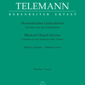 Paiement Sécurisé Baerenreiter Verlag Musical Church Service (Cantatas for the Sundays after Trinity) - Telemann/Fock/Poetzsch - Medium Voice/Solo Instrument/Basso Continuo - Score/Parts