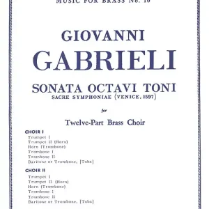 Solde Alphonse Leduc Sonata Octavi Toni - Gabrieli - Brass Choir (12 pt) - Score/Parts