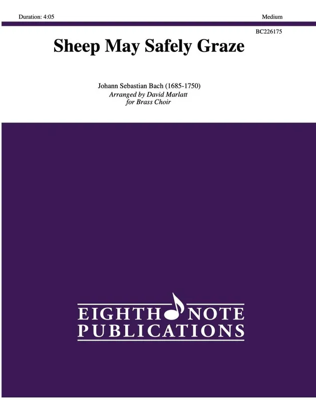 Eighth Note Publications Sheep May Safely Graze - Bach/Marlatt - Brass Choir Commander Maintenant