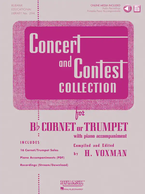Rubank Publications Concert and Contest Collection for Bb Cornet or Trumpet - Voxman - Book/Media Online Super Prix
