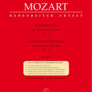 Super Prix Baerenreiter Verlag Concerto no. 4 in E-flat major K. 495 - Mozart - Horn/Piano Reduction - Sheet Music