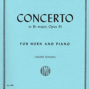 International Music Company Concerto in B flat major (with Cadenza), Opus 91 - Gliere/Polekh - Horn/Piano - Sheet Music Nouvel Arrivage