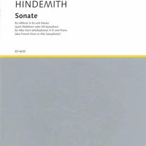Schott Sonata - Hindemith - Alto Horn or Alto Saxophone/Piano - Sheet Music Seulement Aujourd'hui