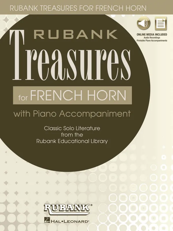 Meilleur Choix Rubank Publications Rubank Treasures for French Horn - Voxman - Book/Media Online