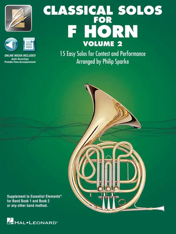 Nouvelle Collection Hal Leonard Classical Solos for F Horn, Volume 2 15 Easy Solos for Contest and Performance - Sparke - F Horn - Book/Media Online
