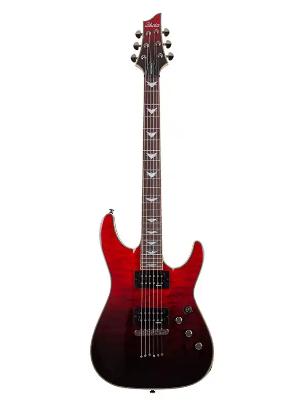 Commander Maintenant Schecter OMEN EXTREME 6 Blood Burst - Black Red Fade