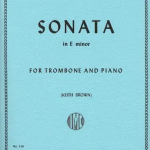 Populaire International Music Company Sonata in E minor - Marcello/Brown - Trombone/Piano - Sheet Music