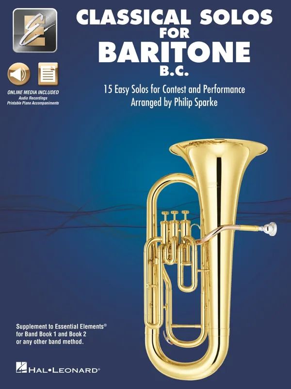 Hal Leonard Classical Solos for Baritone B.C. 15 Easy Solos for Contest and Performance - Sparke - Baritone B.C. - Book/Media Online Prix Bas