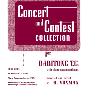 Prix Bas Rubank Publications Concert and Contest Collection for Baritone T.C. - Voxman - Book/Media Online