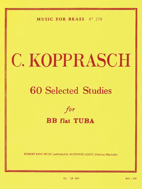 Pas Cher Alphonse Leduc 60 Selected Studies - Kopprasch - BB-flat Tuba - Book