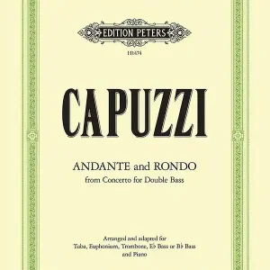 Remise C.F. Peters Corporation Andante and Rondo - Capuzzi/Catelinet - Bass Brass/Piano - Book