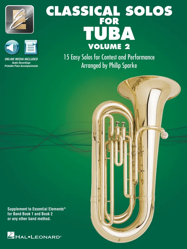 Hal Leonard Classical Solos for Tuba, Volume 2 15 Easy Solos for Contest and Performance - Sparke - Tuba - Book/Media Online Top Vente