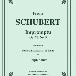 Top Vente Cherry Classics Impromptu Op. 90, No. 3 - Schubert/Sauer - Tuba (or Bass Trombone)/Piano - Book