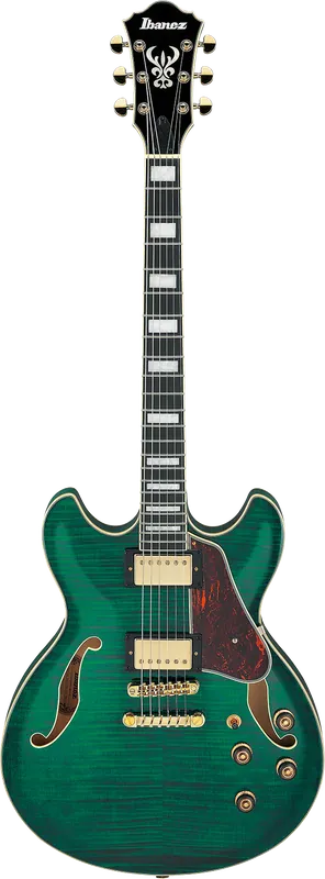 Offre Limitée Ibanez AS93FM-TMG Transparent Moss Green