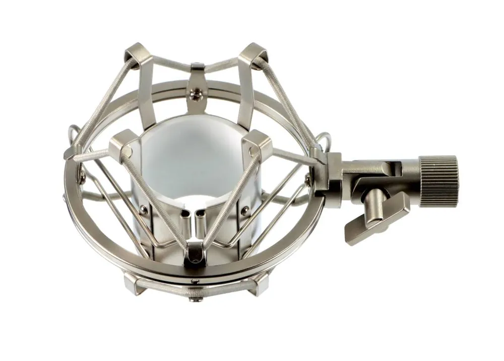 Quantité Limitée Apex Universal Side Address Microphone Cradle Mount - Silver
