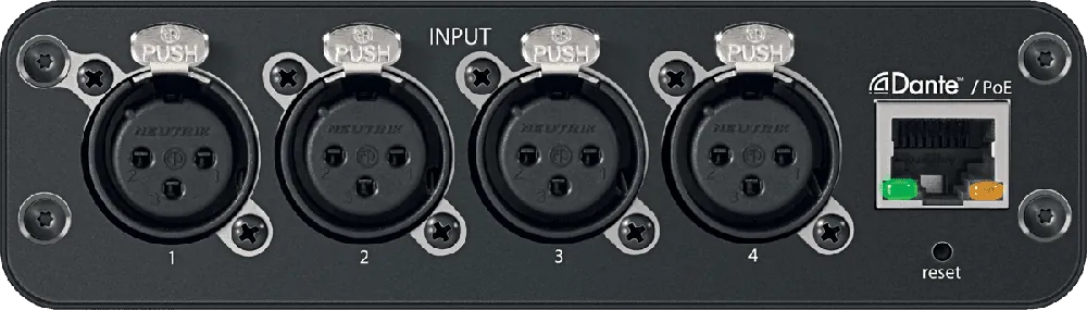 Shure ANI4IN-XLR Interface réseau Dante 4 entrées - XLR Nouvelle Collection