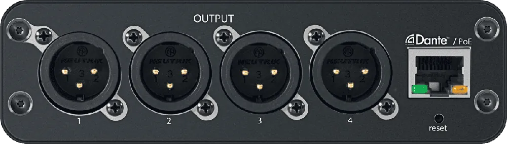 Jusqu'à Épuisement Des Stocks Shure ANI4OUT-XLR Interface réseau Dante 4 sorties - XLR