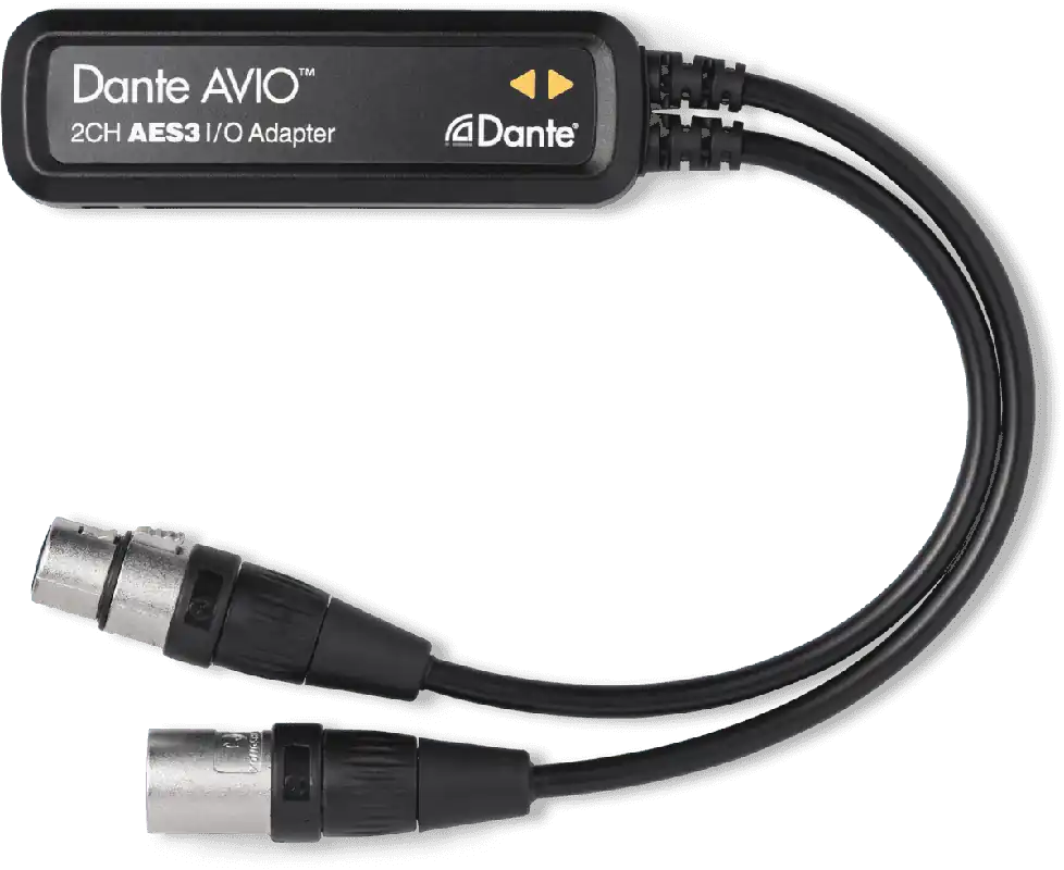 Certifié Dante ADP-AES3-AU-2X2 Adaptateur Dante-AES3 -2 canaux E/S