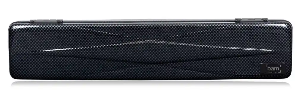 Bam Cases Hightech Slim Flute Case - Black Carbon Commander Vite