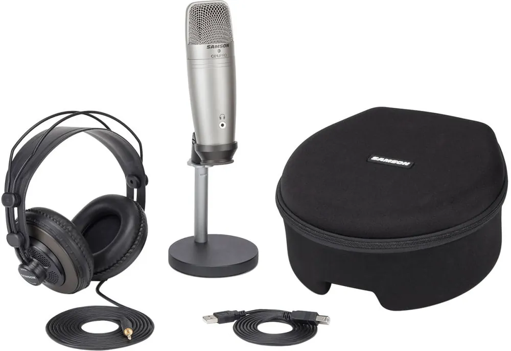 Populaire Samson C01U Pro Podcasting Pack with USB Studio Condenser Microphone