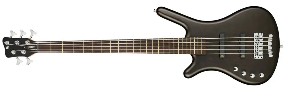 Dernier Modèle Warwick RockBass Corvette Basic 5-String Left-Handed Bass Guitar with Gig Bag - Nirvana Black Transparent Satin