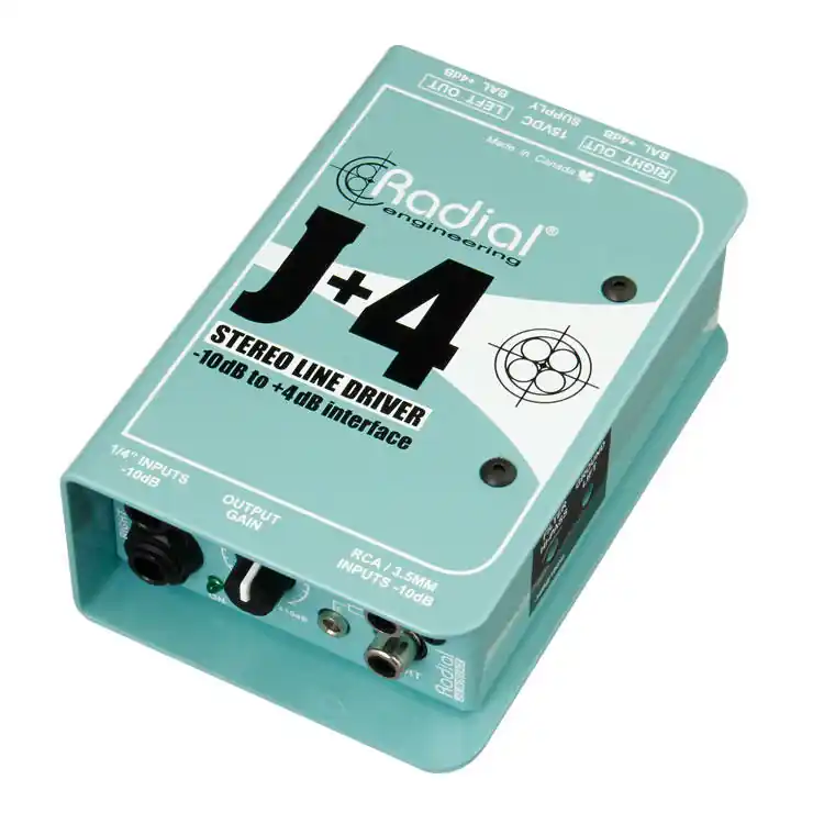 Acheter En Ligne Radial J+4 Active Stereo Unbalanced to Balanced Converter