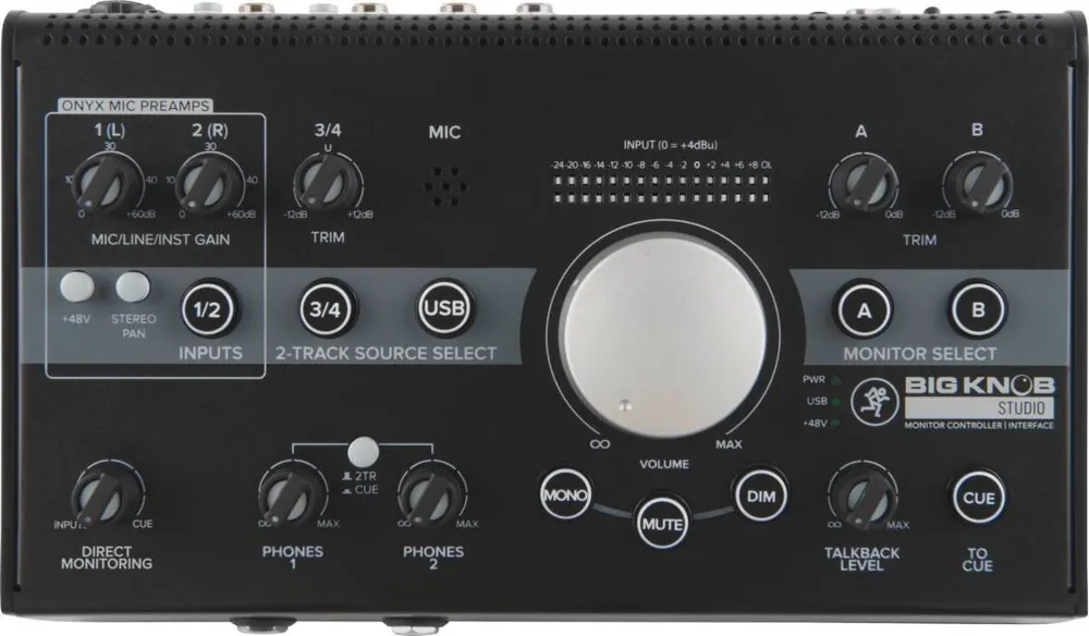 Mackie Big Knob Studio 3x2 Studio Monitor Controller w/96kHz USB I/O Prix Promo