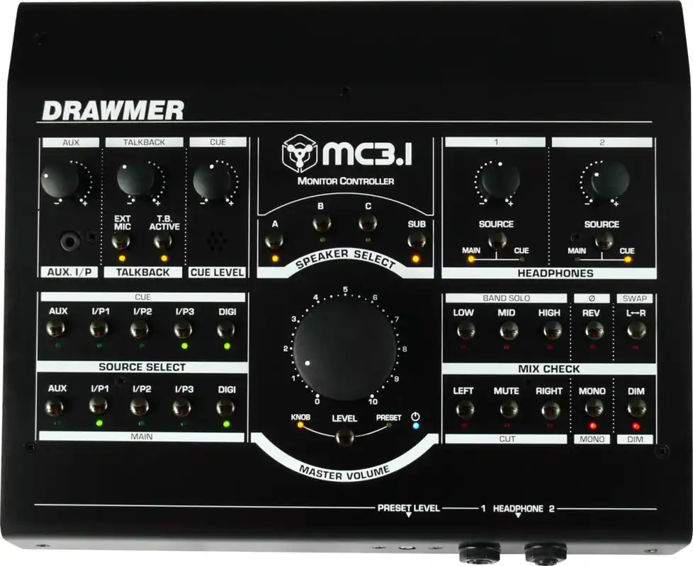 Drawmer MC3.1 Studio Monitor Controller with 5 Sources Prix Cassé
