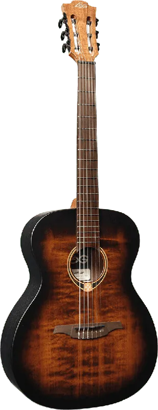 Lag TN70A-B&B Folk Nylon Auditorium Black & Brown Haute Qualité