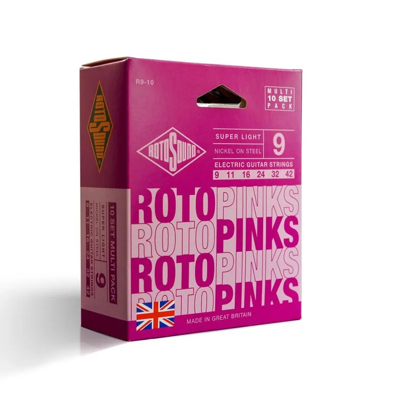 Dernier Modèle Rotosound Nickel 9-42 Light Electric Strings - 10 Pack