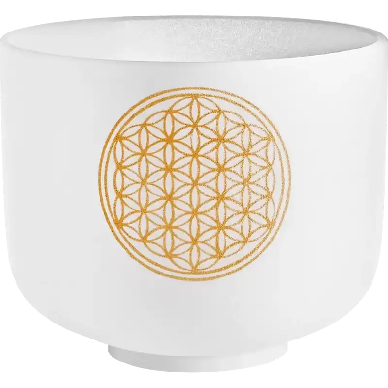 Produit De Marque Meinl 8‘‘ Planetary Tuned Crystal Singing Bowl - Flower of Life