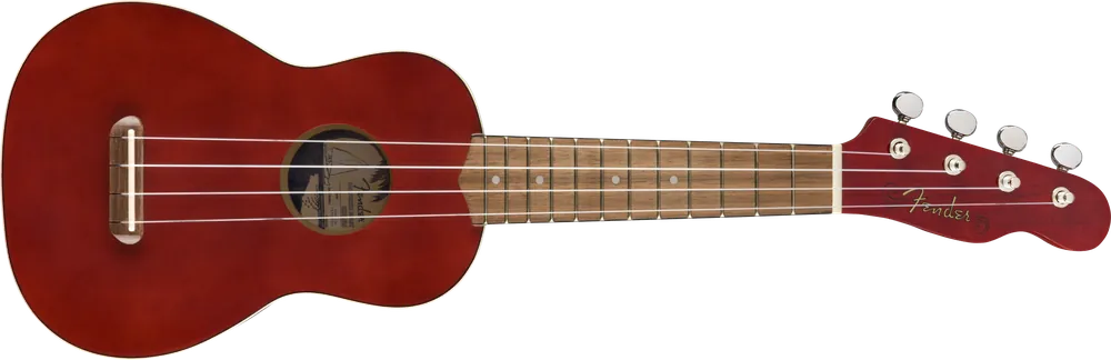 Fender FENDER VENICE SOPRANO UKULELE CHERRY WALNUT Expédié Aujourd'hui