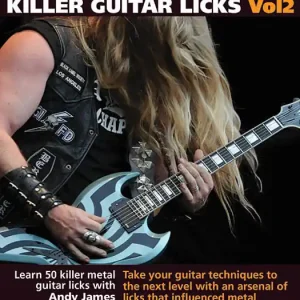 Top Vente Lick Library Learn 50 Metal Killer Guitar Licks Volume 2 - James - DVD