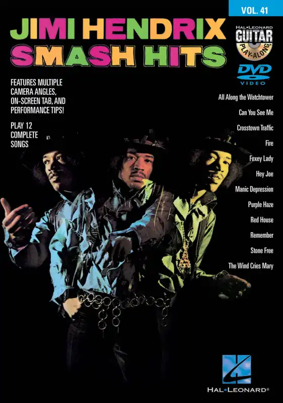 Soldes Hal Leonard Jimi Hendrix -- Smash Hits Guitar Play-Along DVD Volume 44 - Guitar - DVD