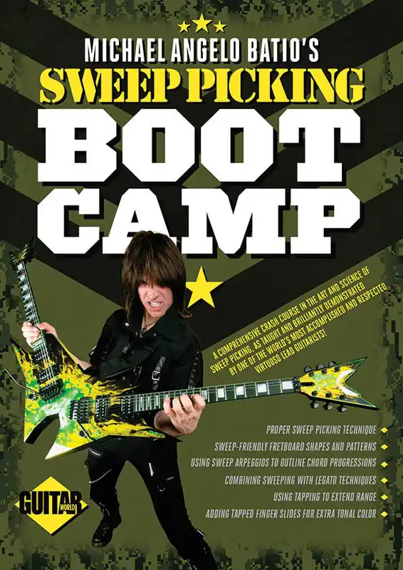 Solde Alfred Publishing Guitar World Michael Angelo Batio‘s Sweep Picking Boot Camp - Guitar - DVD