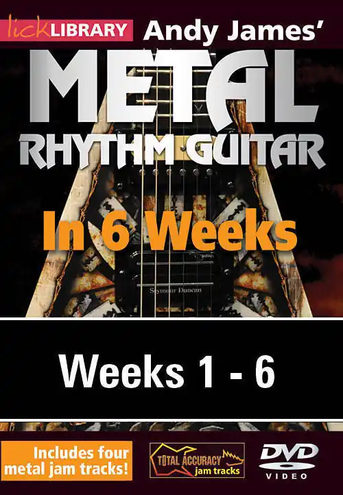 Réduction Lick Library Andy James‘ Metal Rhythm Guitar in 6 Weeks - James - 6 DVDs