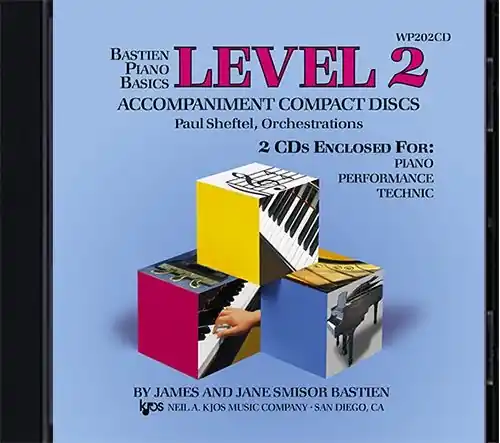 Must-Have Kjos Music Bastien Piano Basics Accompaniment CDs - Level 2 Complete - Bastien - 2 CDs