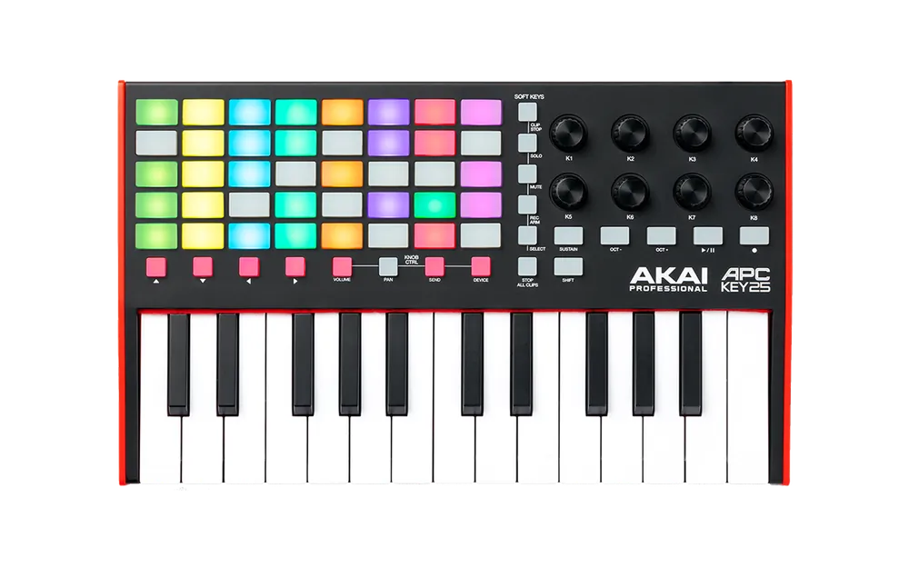 Nouveauté Akai Professional APCKEY25MK2 Pour Ableton - 5x8 pads, 8 potentiomètres