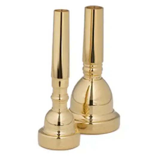 Bach 341 5G Centennial Trombone Mouthpiece, Large Shank - Gold Plated Soldes