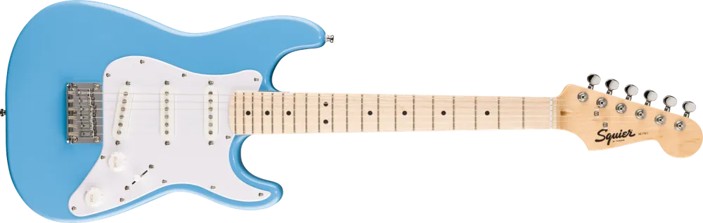Retour Gratuit Squier Mini Strat Electric Guitar with Maple Fingerboard - California Blue