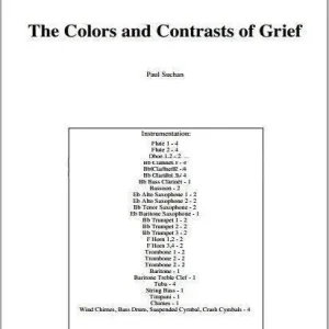 Jusqu'à Épuisement Des Stocks Eighth Note Publications The Colors And Contrasts Of Grief - Suchan - Concert Band - Gr. 3.5