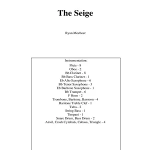 Achat Immédiat Eighth Note Publications The Seige - Meeboer - Concert Band - Gr. 0.5
