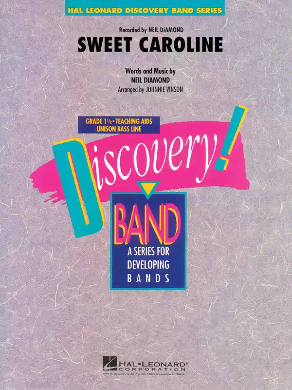Hal Leonard Sweet Caroline - Diamond/Vinson - Concert Band - Gr. 1.5 Vente Flash