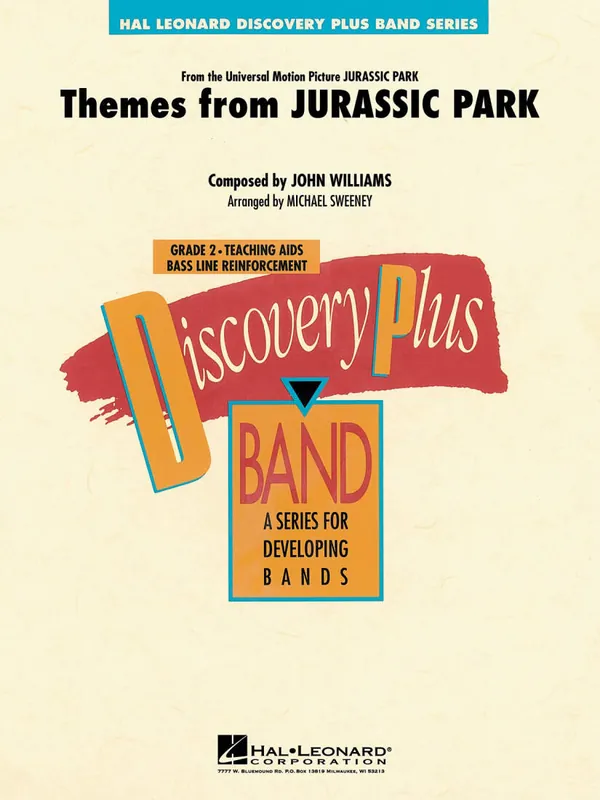 Hal Leonard Themes from Jurassic Park (Medley) - Williams/Sweeney - Concert Band - Gr. 2 Retour Gratuit