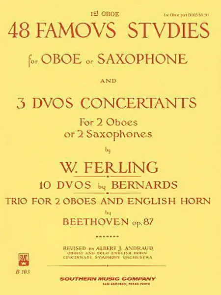 Dernière Chance Southern Music Company 48 Famous Studies and 3 Duos Concertants for Oboe