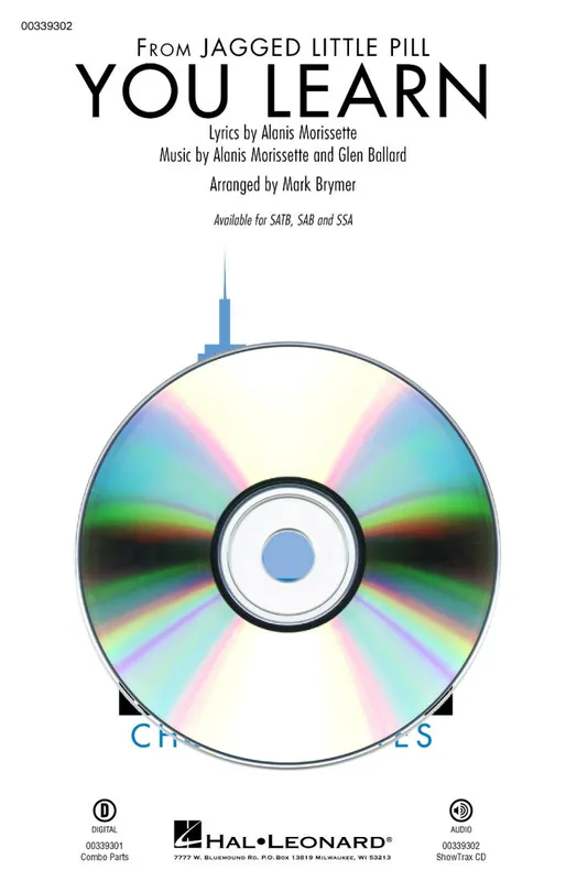 Hal Leonard You Learn (from Jagged Little Pill) - Morissette /Ballard /Brymer - ShowTrax CD Bon Marché