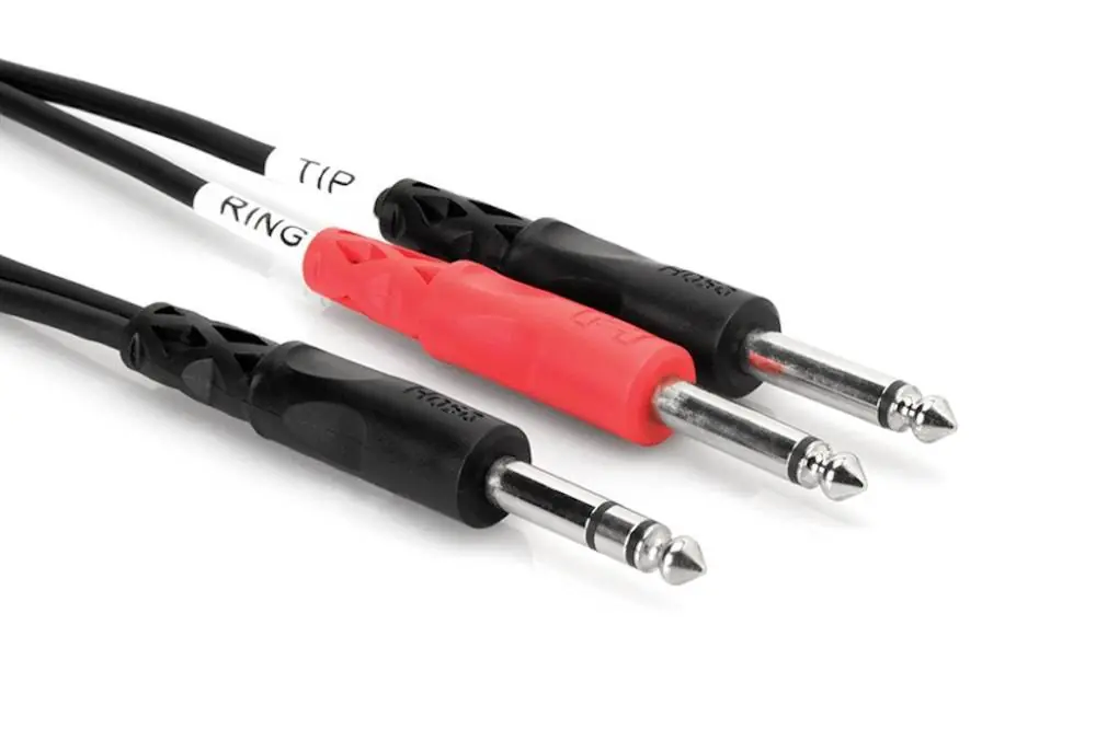 Offre Exclusive Hosa Stereo Insert Cable 1/4‘‘ TRS Phone to Dual 1/4‘‘ TS (M) - 2 meter