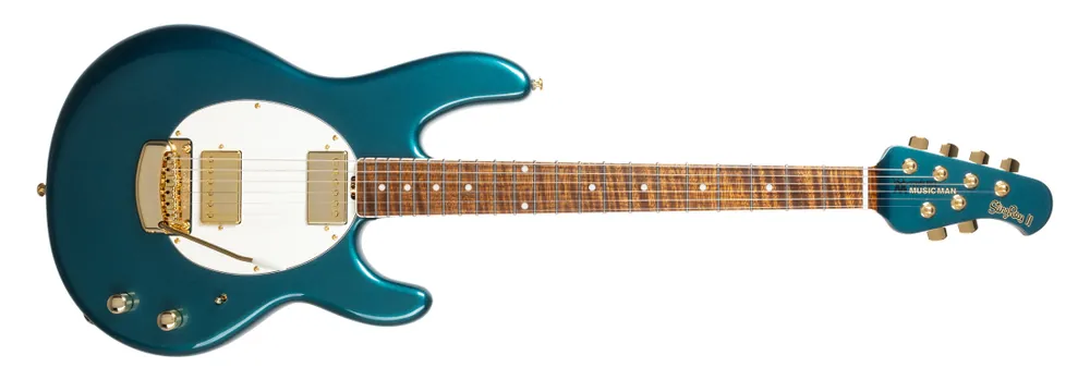 Ernie Ball Music Man Cory Wong StingRay II Electric Guitar with Case - Pine Green Commande En Gros