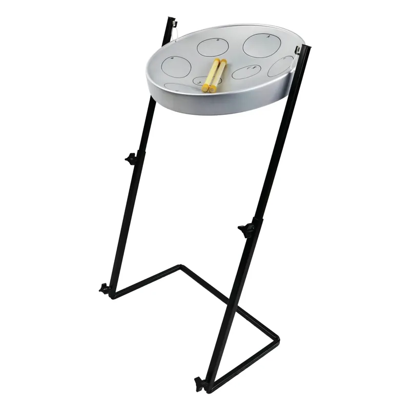 Expédition Rapide Panyard Jumbie Jam Steel Drum Kit with Z-Floor Stand - Silver