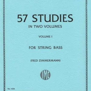 International Music Company 57 Studies Volume I - Storch /Hrabe /Findeisen /Zimmermann - Double Bass - Book Produit De Marque